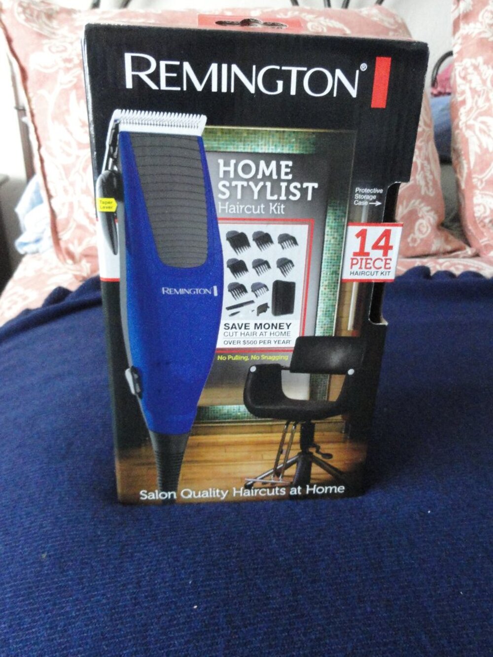 Remington HC1090 Home Barber Haircut Kit44 with Power Motor - Blue - 14 Piece .